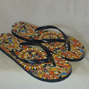 Colorful Geometric TORY BURCH Flip Flops